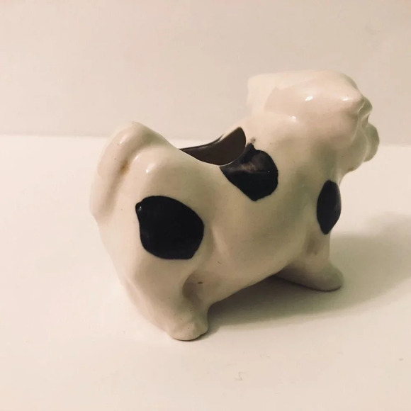 Vintage Lot of 2 Ceramic Cow With Spots Toothpick Holder Japan - Picture 13 of 16